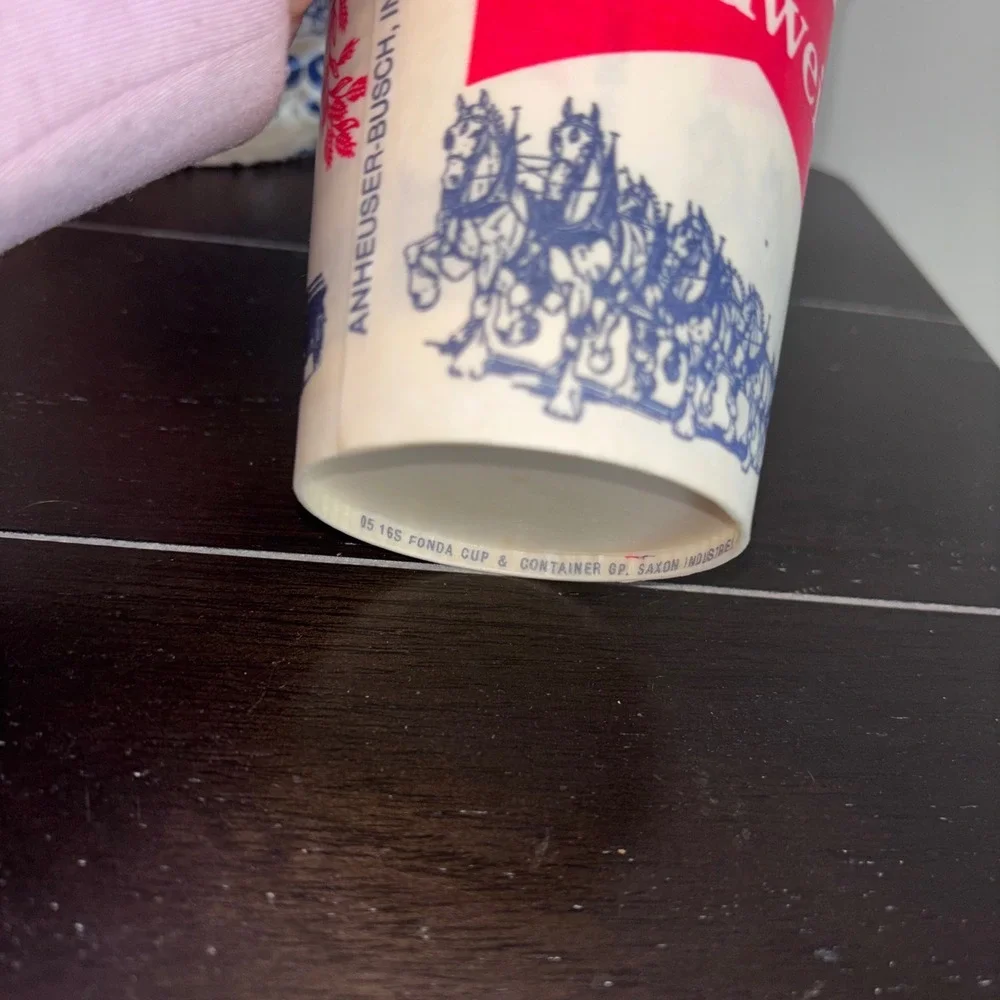 Vintage‎ Wax Budweiser Cups | Bowtie Logo | 16oz | 31 Ct | USA Made | Clydesdale